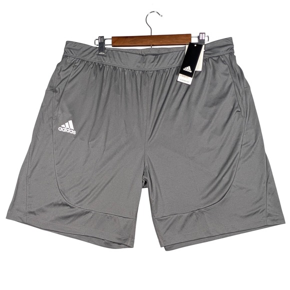 adidas Other - Adidas Knit Shorts Mens 2XL Grey AEROREADY Training Gym GM2517 Logo NEW